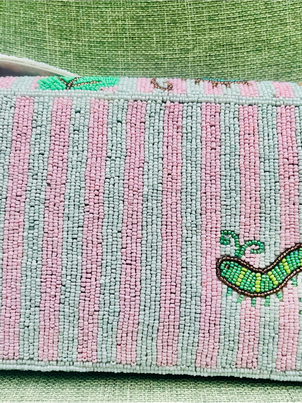 Viral Rare Caterpillar and Insect Beaded Bag with Charm. Brand new, never used. - Picture 4 of 12